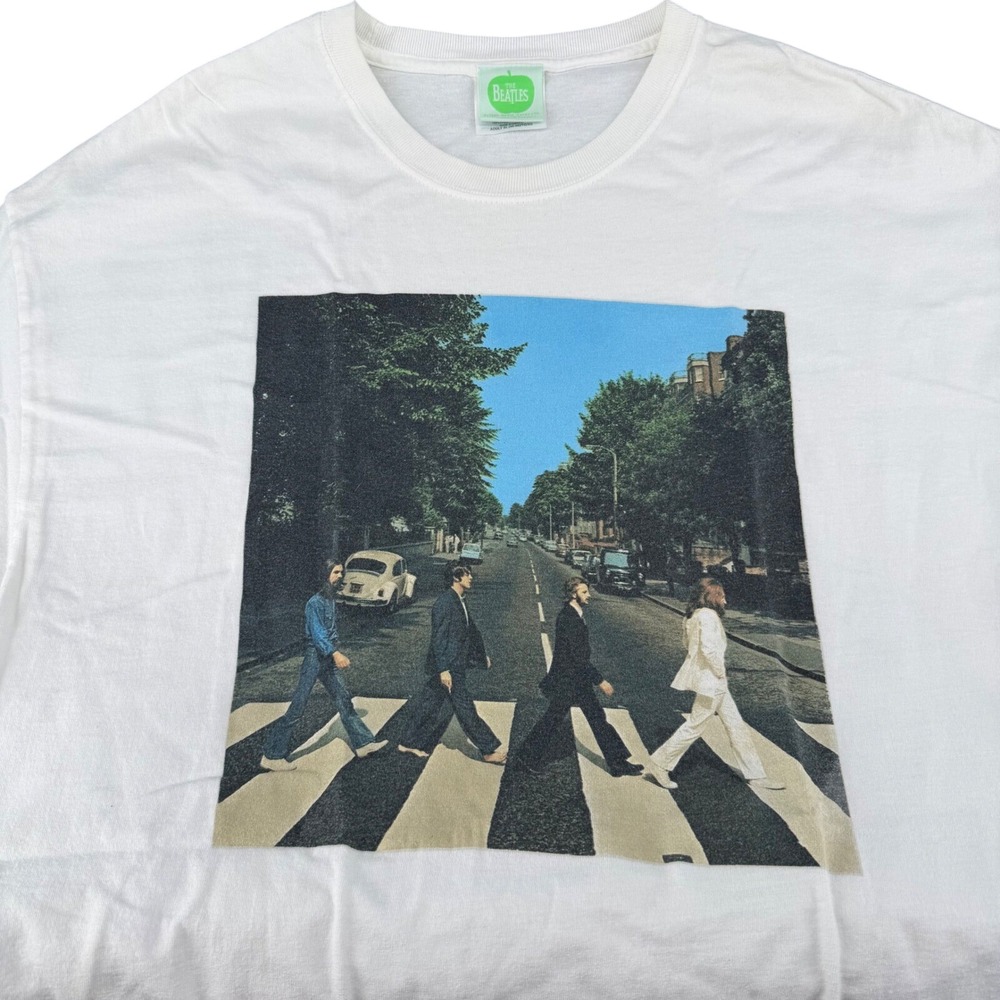 The Beatles Abbey Road Graphic T-Shirt Mens XL White 2005 Apple Corps Cotton VTG